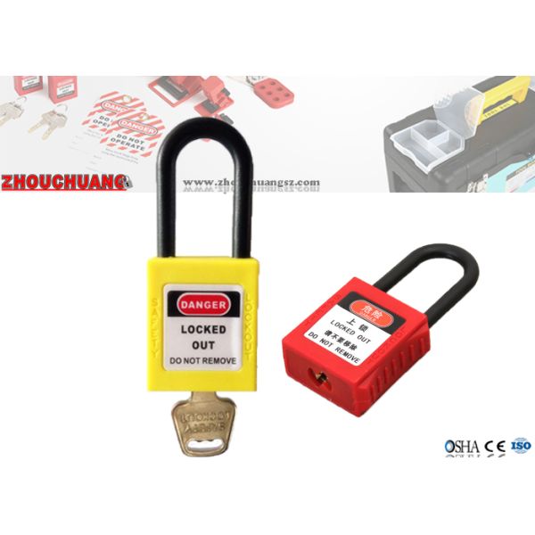 Nylon Shackle ABS Lock Body Safety Lockout Padlocks with Customized Language