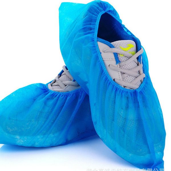 PP CPE Shoe Cover Blue 17x40cm ISO13485 for Cleanroom Use