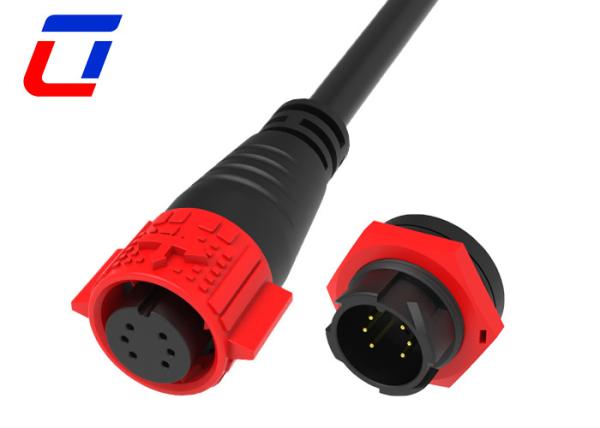 Conector de cabo à prova d'água de baixa potência IP67 6 pin Conector masculino feminino
