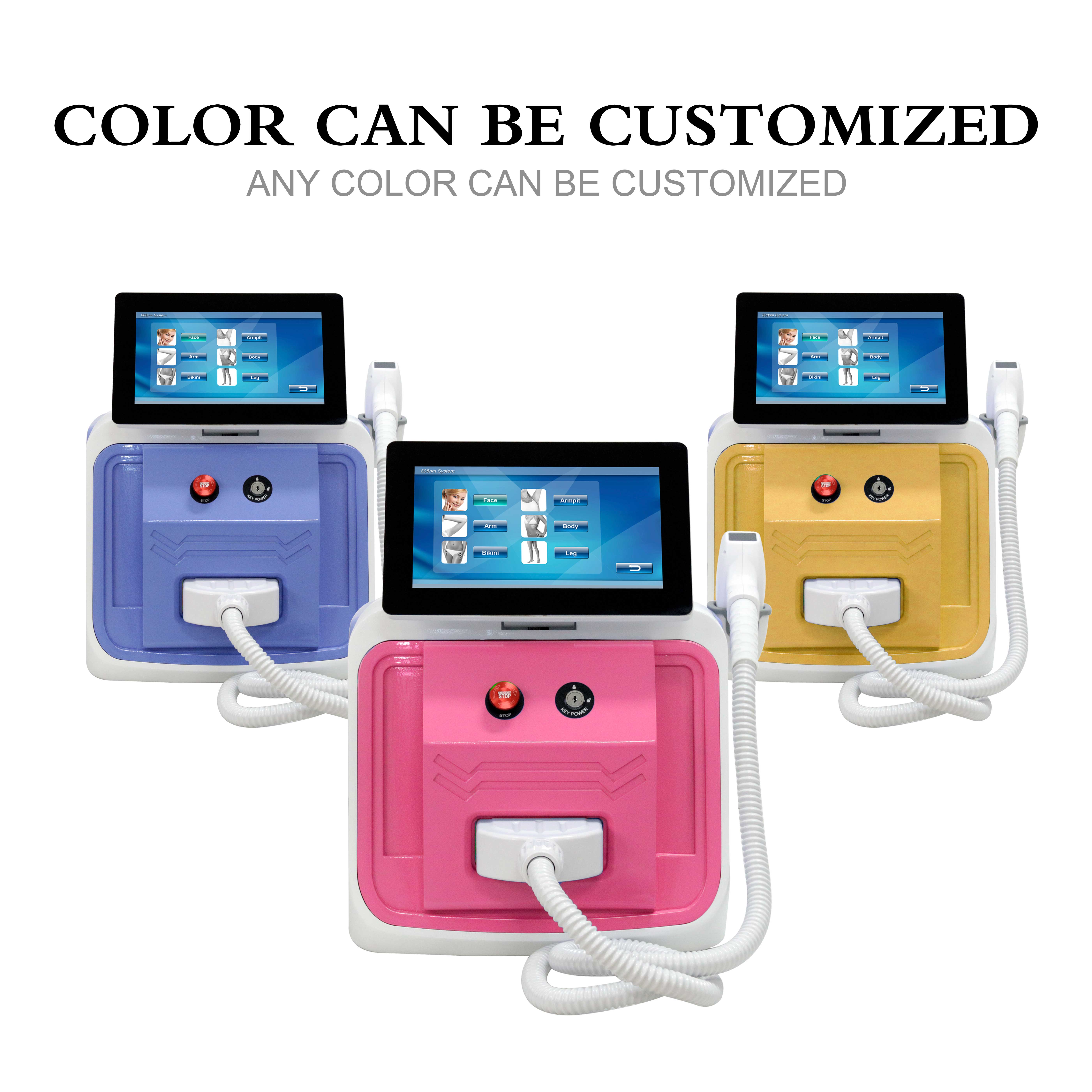 Диодная лазерная удаление волос 800 Вт 755 нм 1064 нм 808 нм трио лазерная машина