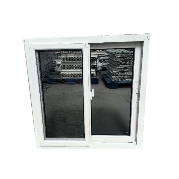 Single Double Glass Pvc Sliding Window With Mosquito Net