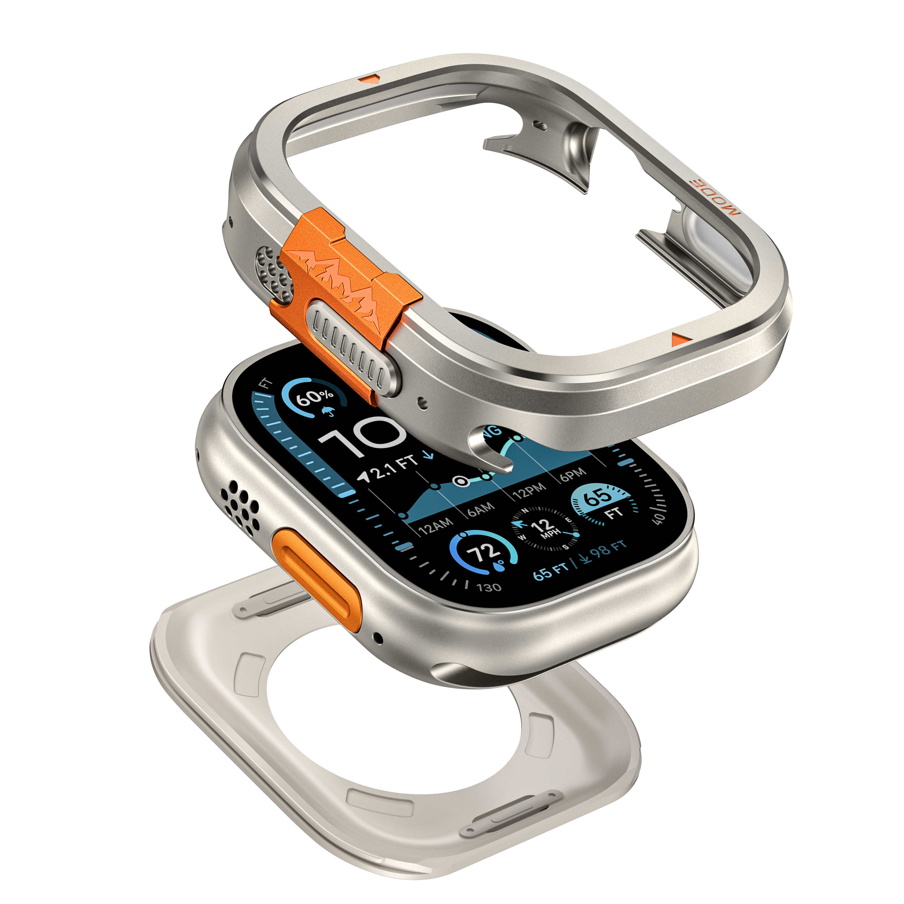 Metal Case for  Protector Case Aluminum Cover Bumper Frame for  Apple Watch Ultra 49mm