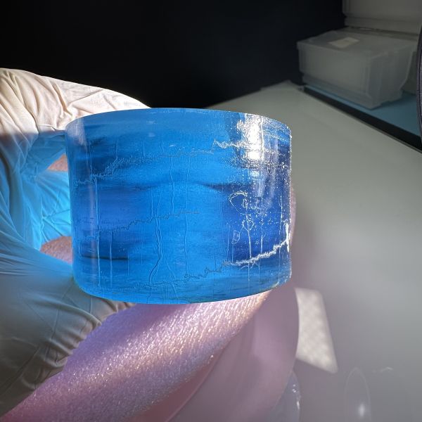 Lab Grown Synthetic Aquamarine Al2O3 Sapphire Single Crystal Gemstone Material