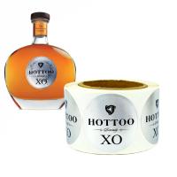 Impresión de logotipo Botella adhesiva Etiqueta adhesiva Botella de copa de vino personalizada