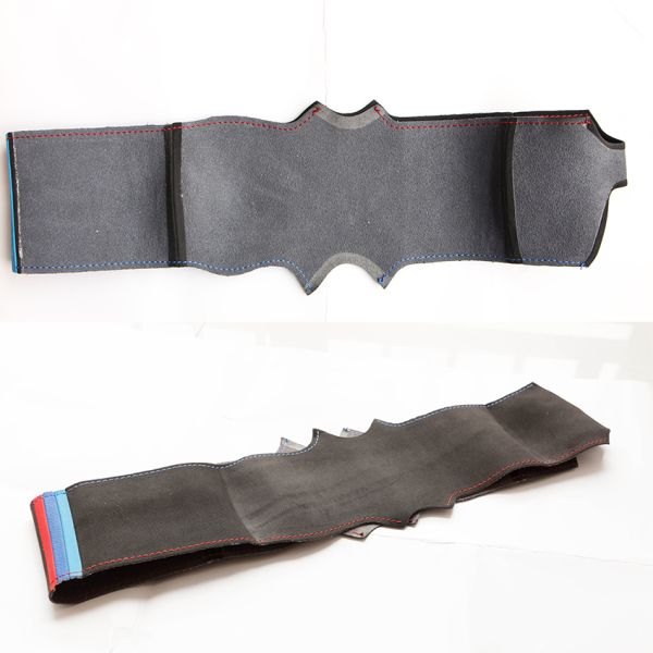 Black Suede Car Steering Wheel Cover for BMW E46 E39 330i 540i 525i 530i 330Ci M3