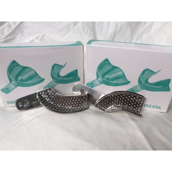 Top Grade Metal Impression Trays , Stainless Steel Dental Tray Compact Size