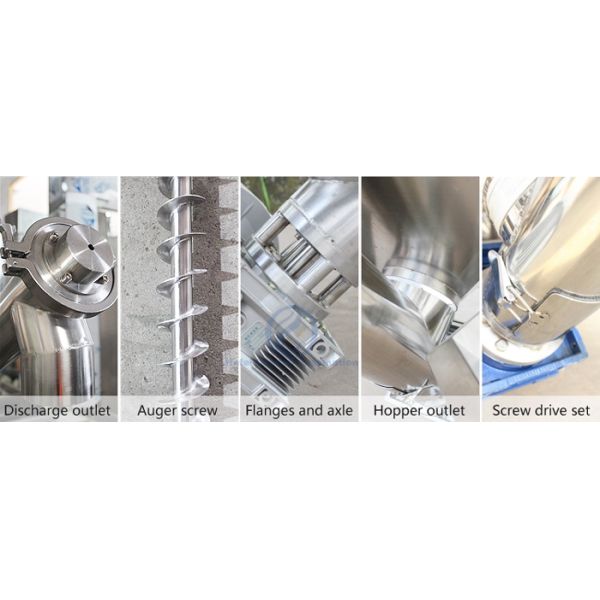 Bush Roller Chainspiral Screw Conveyor Dust Proof For Feeding Flour Powder