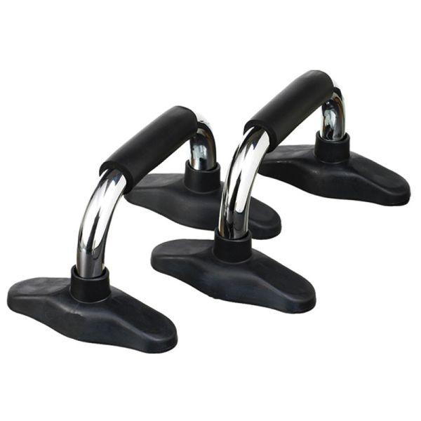 Wrist Gym Push Up Bar Iron H Shaped Silver Strong Chrome Steel