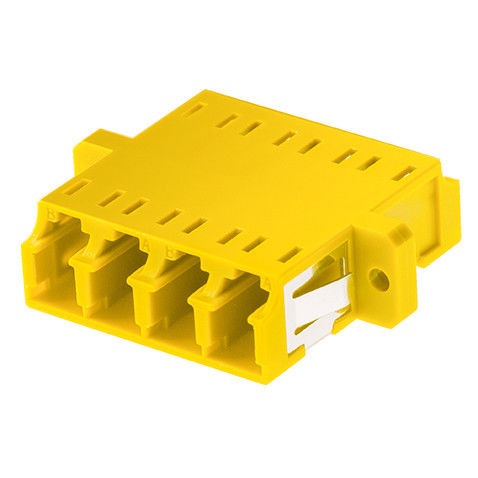 Lightweight Fiber Optic Adapter , LC Quad Adapter Low Insertion Loss