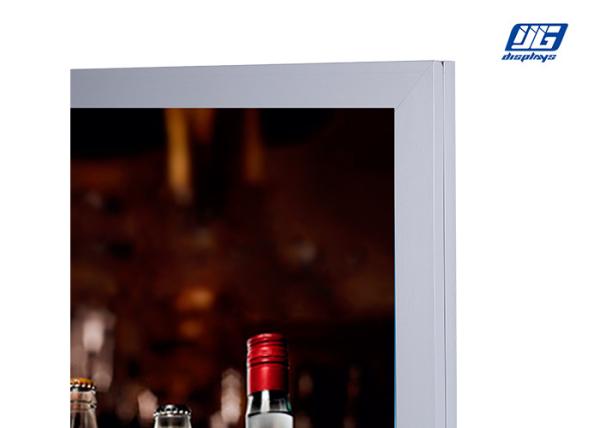 Silver Flat Profile Snap Frame Light Box LM80 Listed LED For Advertising