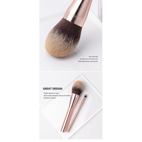 Vonira Cruelty Free Synthetic Taklon PBT Vegan Makeup Brushes