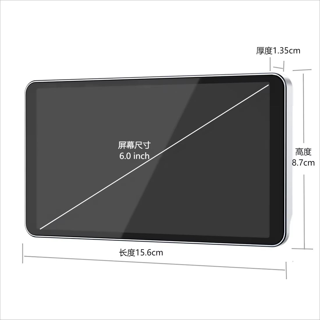 6.25 Inch Dual Lens Electronic Rearview Mirror Camera with AHD 1080P HD 140° Wide Angle IP67 Waterproof Blind Spot Monitoring System