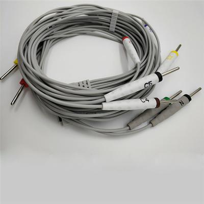 cabos de 180cm MedEx ECG e materiais/acessórios médicos da banana 4,0 dos Leadwires