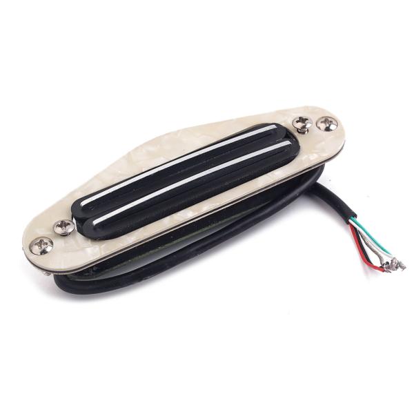 Hot Rail Mini Humbucker Pickup Ceramic Chrome Yellow Pearl Pickup Ring N5.8K/B11.7K