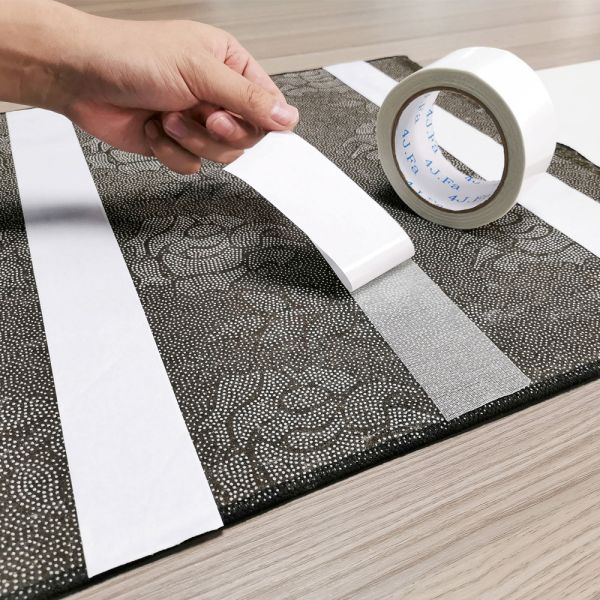 Customized White Indoor Carpet Edge Binding Tape Double Sided Rubber Hot Melt Adhesive for Rugs Sealing