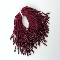 Burgundy ABS Polyester Nylon Tag Fasteners Loop Bullet Shaped Pendant