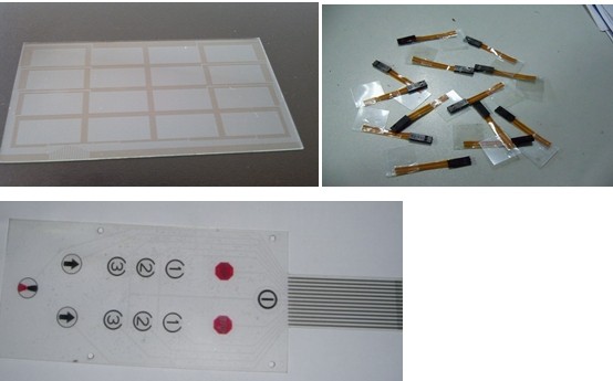 one layer transparent capacitive touch key touch button for electronic membrane switch