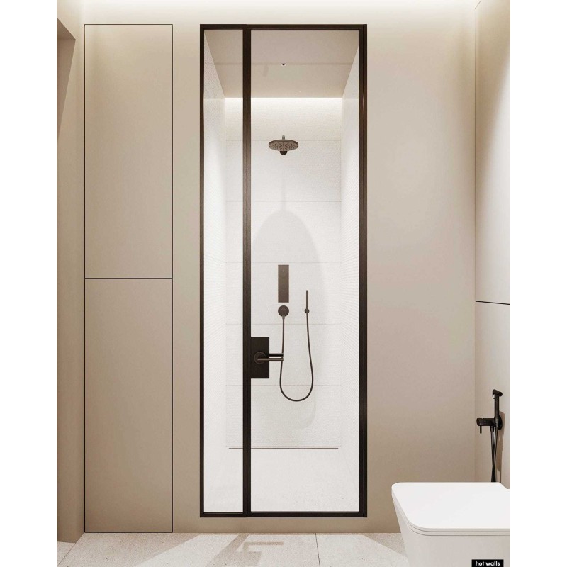 Frosted Privacy Glass Casement Door , Stainless Steel Casement Doors For