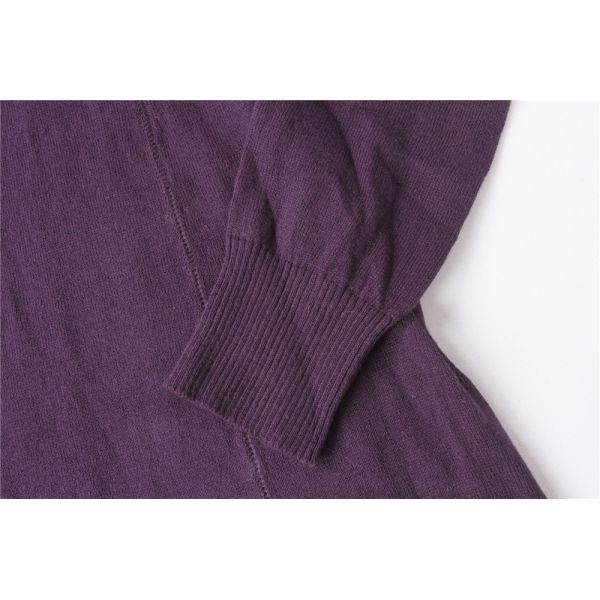 Purple Coral Women'S Long Sleeve Sweater Dress 80% Cotton 20% Wool