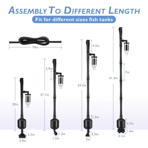 5 In 1 396GPH  12V Aquarium Gravel Cleaner