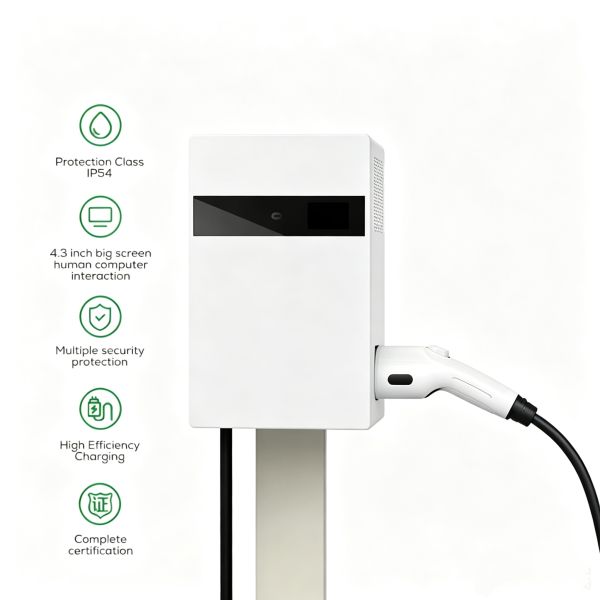 Fast DC EV Charger 20kW-40kW Wall-mounted Charging Pile with OCPP 1.6J Compliance and IP54 Weatherproof Enclosure