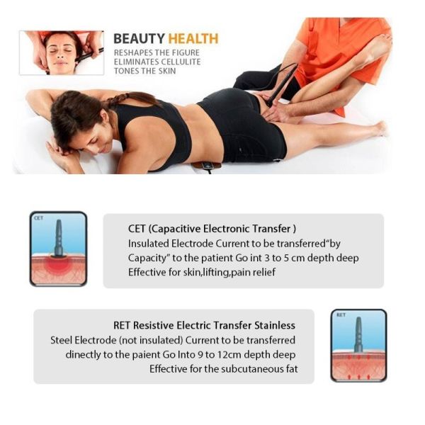 RET RF Monopolar Resistive Radio Frequency Device Wrinkle Removal Weight Loss Beauty Parlor Machine