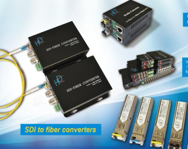 HD/3G SDI Fiber Converter RS485 data to fiber HD video optical converter