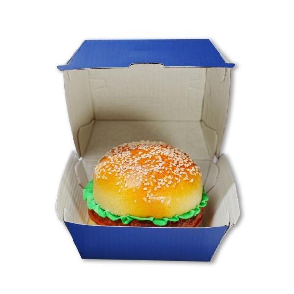 Boîte à hamburgers en gros Logo personnalisé Boîte à fast-food en papier ondulé biodégradable