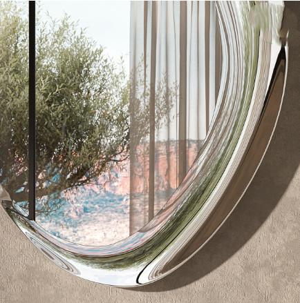 Hotel de 5 estrelas estilo de luxo leve desenho de olhos irregulares parede decorativa espelho artístico