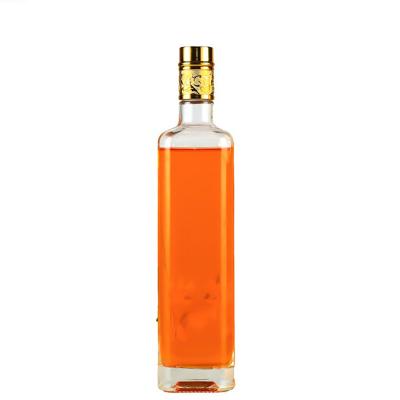 O verde de vidro personalizado do espaço livre da garrafa de azeite 500ml/750ml selou a forma redonda