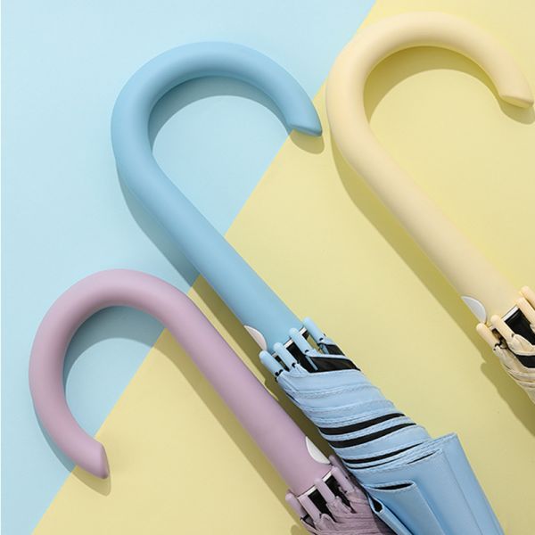 Simple and Practical Customized 190T Pongee Fabric Umbrella with Long Handle Design