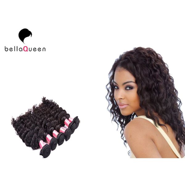 Double Drawn Unprocessed Indian Curly Virgin Hair Extension , 100-105g