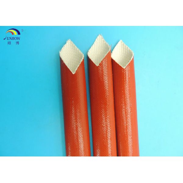 Red ID 10MM Expandable Braided Sleeving Coated with Silicone Resin -60℃ ~ 180℃