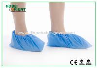 Capa de calçado CPE descartável azul para a indústria, Calçado descartável impermeável