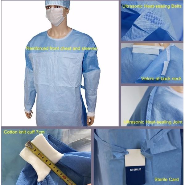 Dust Proof Medical Green XXL Disposable Surgical Gown