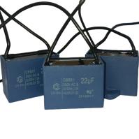 CBB61 250V 22mfd condensador de ventilador de techo azul de clase B con 200 terminales VH de longitud de línea