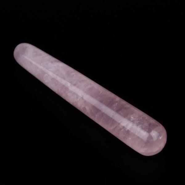Abrandamento do corpo de Crystal Massage Stick Quartz Beauty do rosa da acupuntura