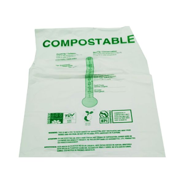 0.5 Mil 2.6 Gallon Biodegradable Food Storage Bags 100% Compostable