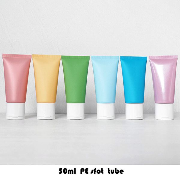 50ml 60ml 80ml Cosmetic Packaging soft cosmetic container utilizing hot stamping printing method crafted for cosmetic product protection and branding
