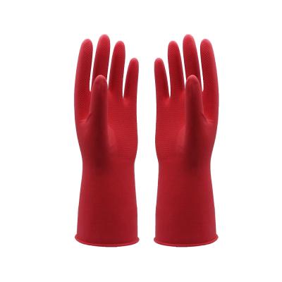 Luvas de borracha do agregado familiar impermeável de Flocklined que limpam luvas Durabe Reuasble