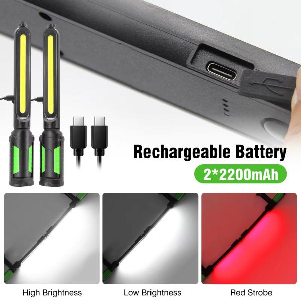 Cross-border New Multi-function Work Lamp COB Charging Repair Lamp Portable Rotating Folding Magnetic High-bright Work Lamp