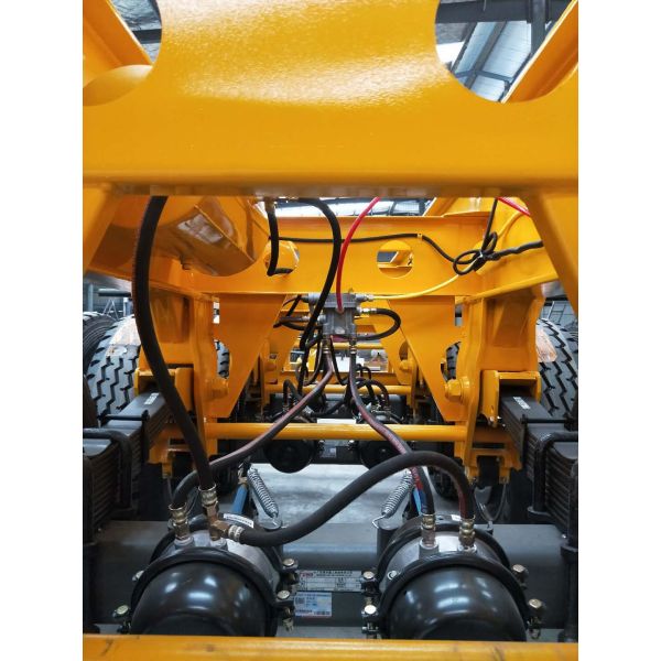 Механическая подвеска с тремя осями скелетный полуприцеп для строительной площадки и 7-коленный разъем