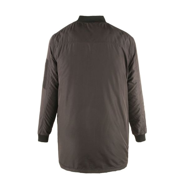 Custom Men'S Longline Jacket Polyester Material Olive Color