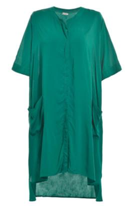 Chiffon Ladies' Plus Size Relaxed Dress With Two Pockets In Front