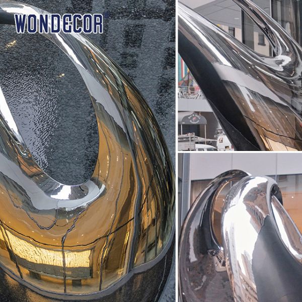 Cuadrado Gran Arte Geometría Arco Escultura de acero inoxidable