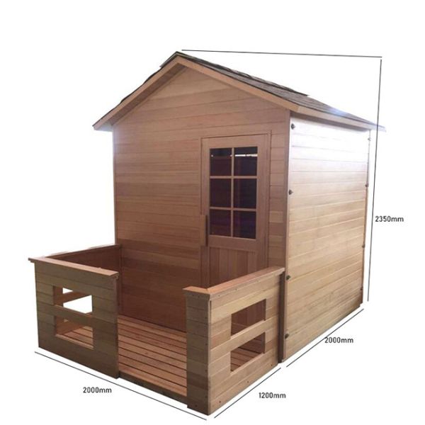 Canadian Hemlock Wood Outdoor Traditional Sauna 2 person for Backyard