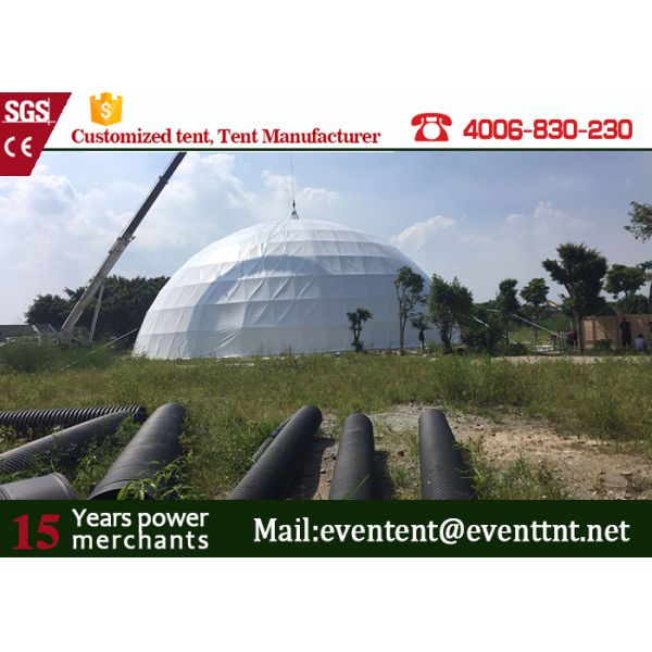 White PVC Canopy Large Dome Tent Water Resistant Beach Dome Tent Standard Fabric
