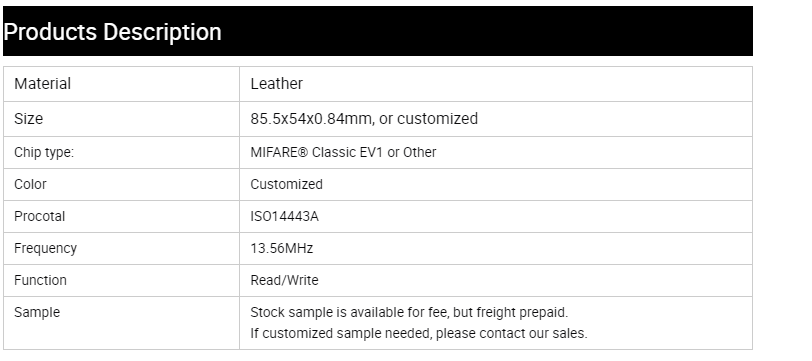 Customized Printable Leather Surface Card 13.56Mhz RFID NFC Cards Blank Leather Business Cards
