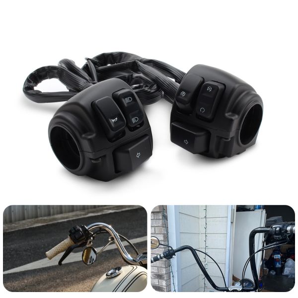 Universal Motorcycle Spare Parts Horn Headlight Start 25mm Handle Switch for XL883 XL1200 Dyna Softail FL V-Rod