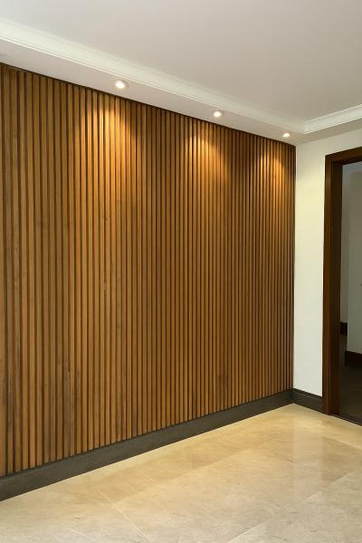 Villa Style Customized Pearl Wood Slat Acoustice Panel for Home Renovation